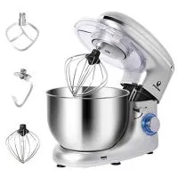 POSAME Stand Mixer Professional Kitchen Baking Mixer 660W 6-Speeds 6-Quart Stainless Steel Bowl Tilt-Head Electric Mixers Dough Mixer Cake Kneading Machine with Dough Hook, Whisk, Beater, Pouring Shield