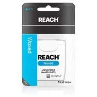 Reach Waxed Dental Floss for Plaque and Food Removal, Unflavored, 55 Yards (Pack of 6)