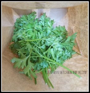 how to dry parsley