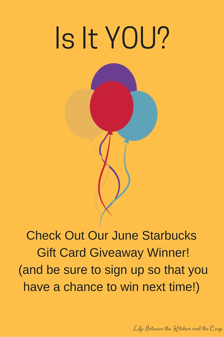 Starbucks gift card giveaway