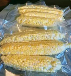 Vacuum sealed corn on the cob