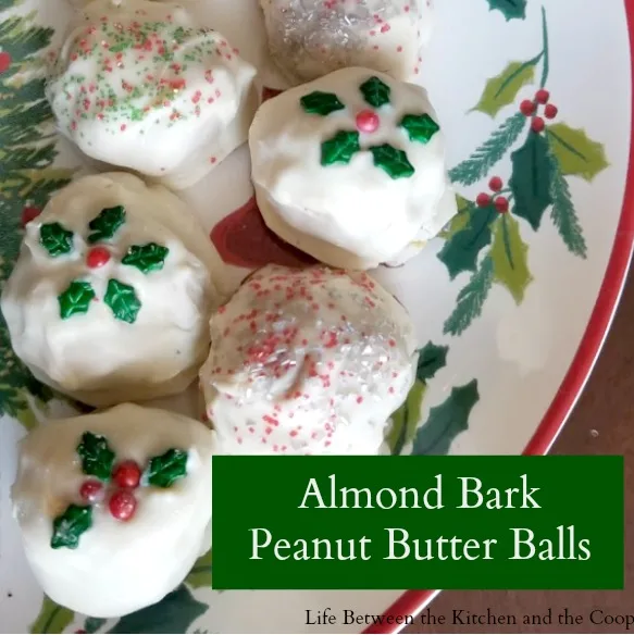almond bark peanut butter balls