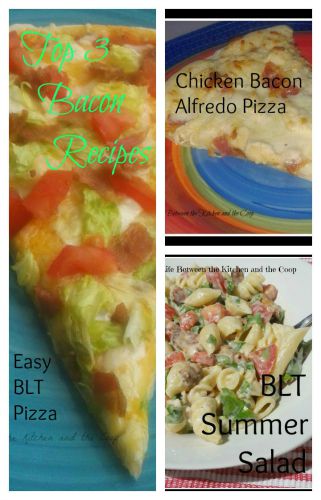 top 3, recipe, bacon, pizza, pasta