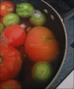 blanched tomatoes, canning 