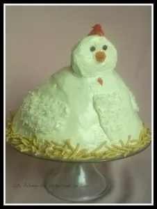 how to make a chicken birthday cake