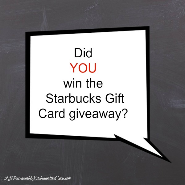 Starbucks giveaway