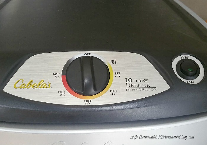 food dehydrator dial