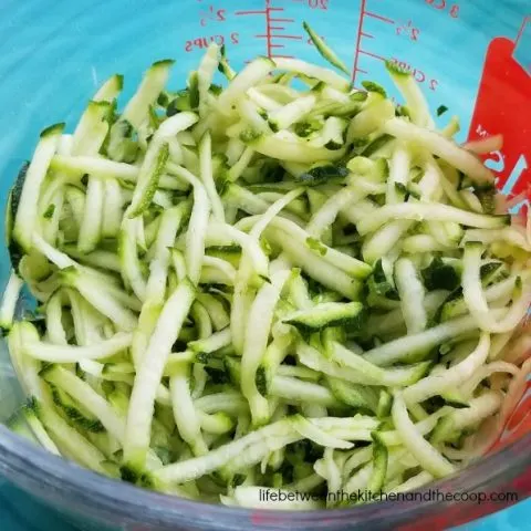 freezing zucchini grated