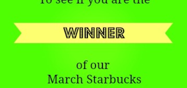 Starbucks Gift Card winner