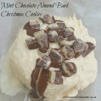 mint chocolate almond bark Christmas cookies