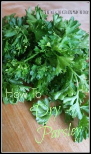 how to dry parsley