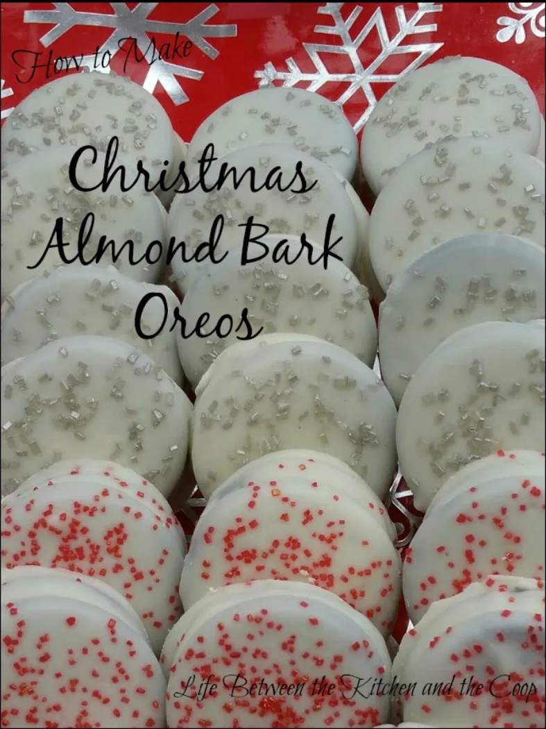 Christmas Almond Bark Oreos