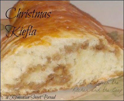 kiefla, Romanian bread, sweetbread, sweet bread, pecan bread, pecans, Christmas bread