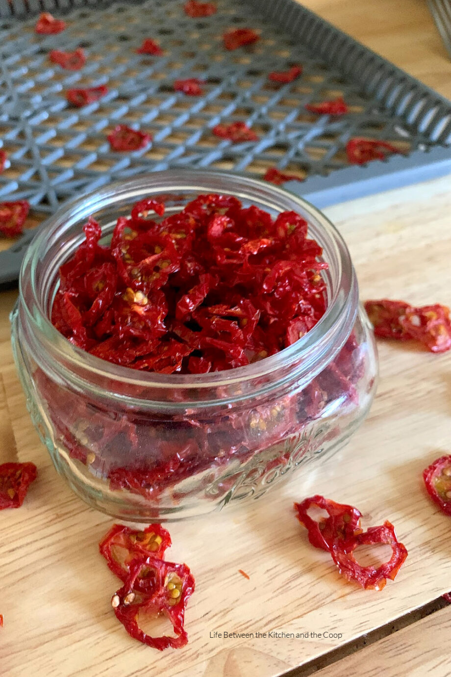 sun dried tomato in mason jar