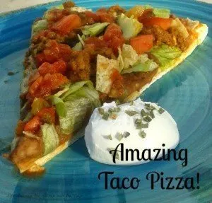homemade taco pizza